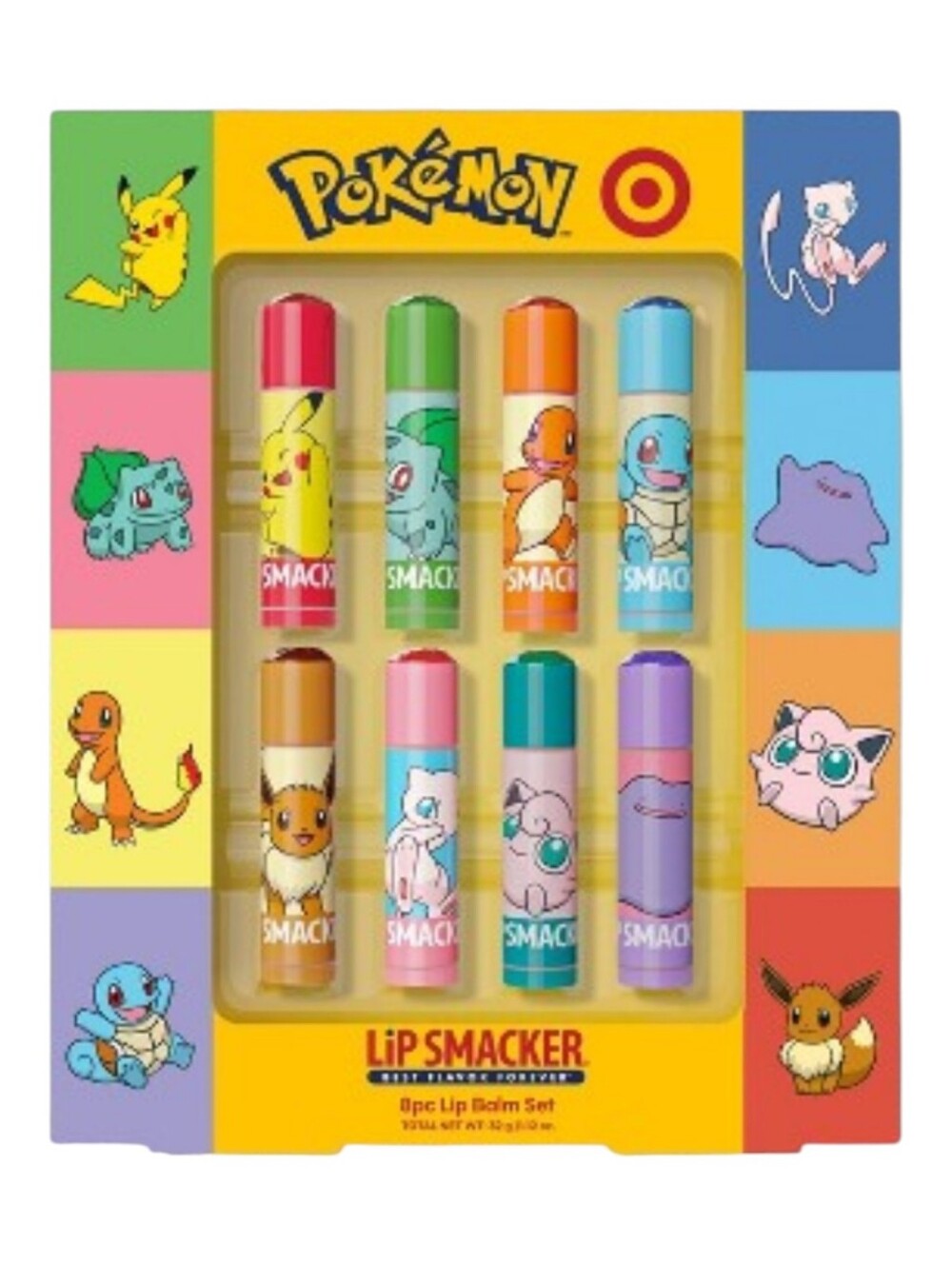 Pokémon x Target Lip Smacker 8pc Lip Balm Set - Colorful Pokémon Characters